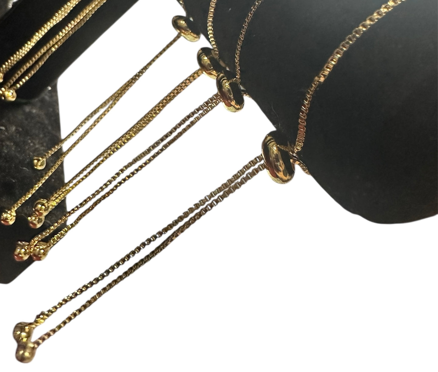 Gold Adjustable chain bracelets, stainless steel