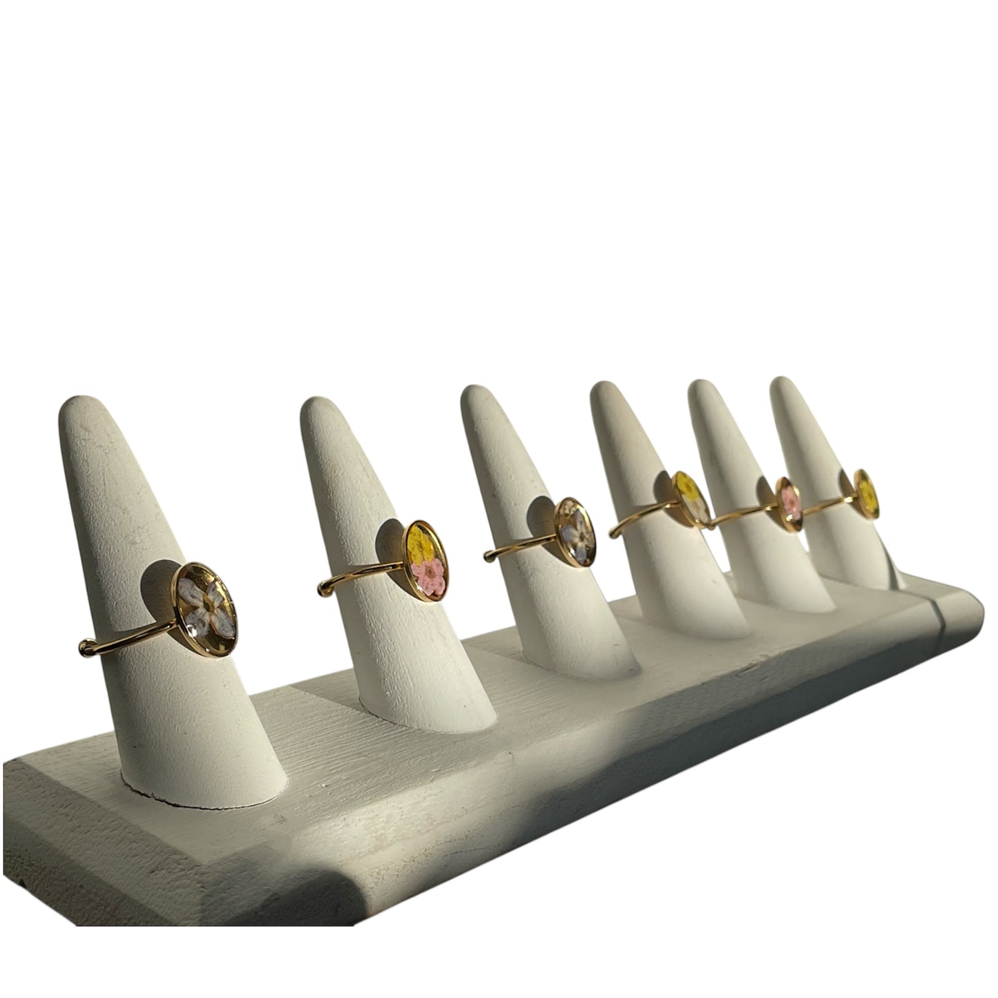 Oval Adjustable Rings, single open band, gold