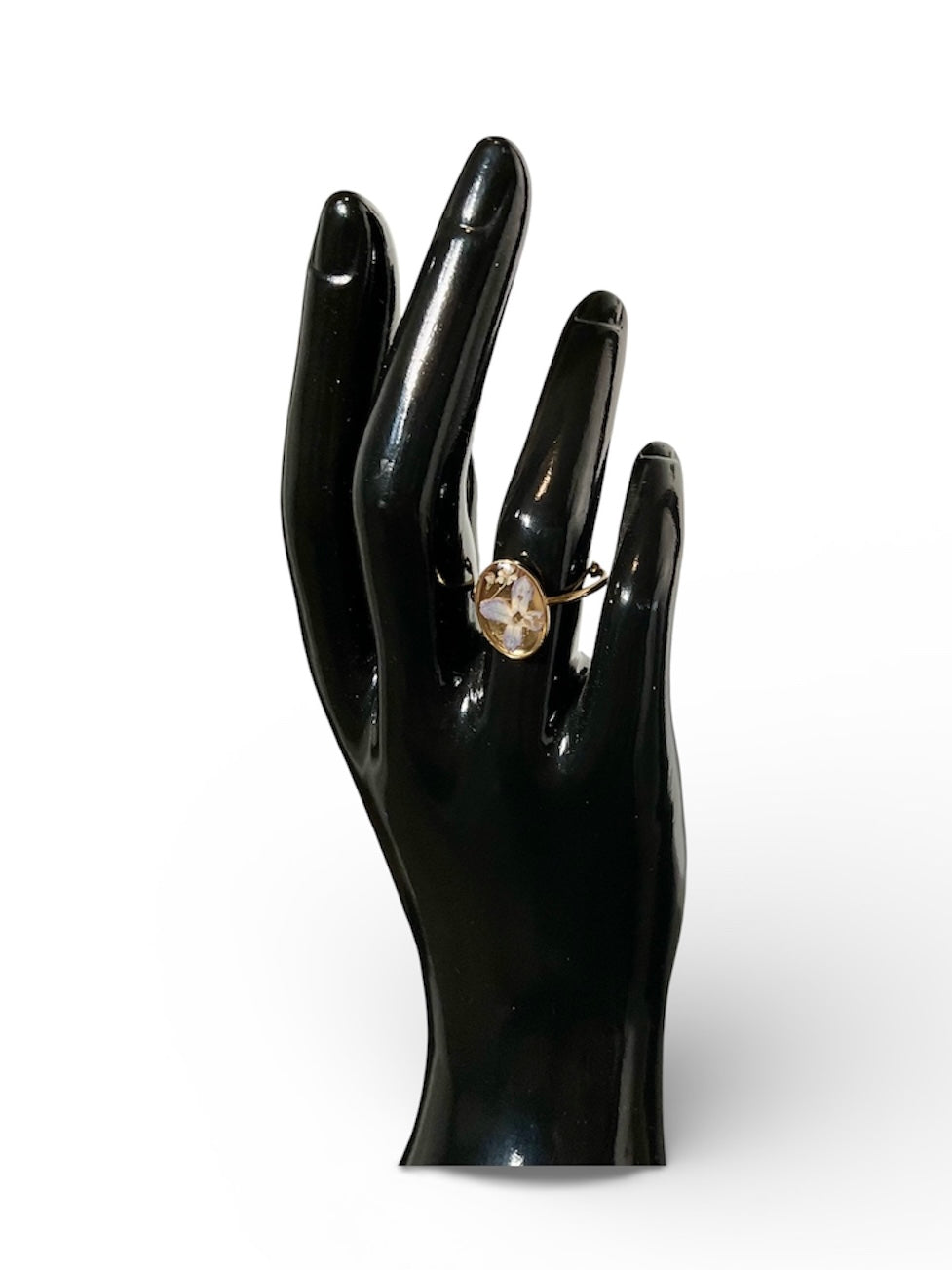 Oval Adjustable Rings, single open band, gold